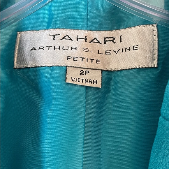 Tahari ASL French Passion Sea Blue Blazer. 2P - Picture 3 of 12